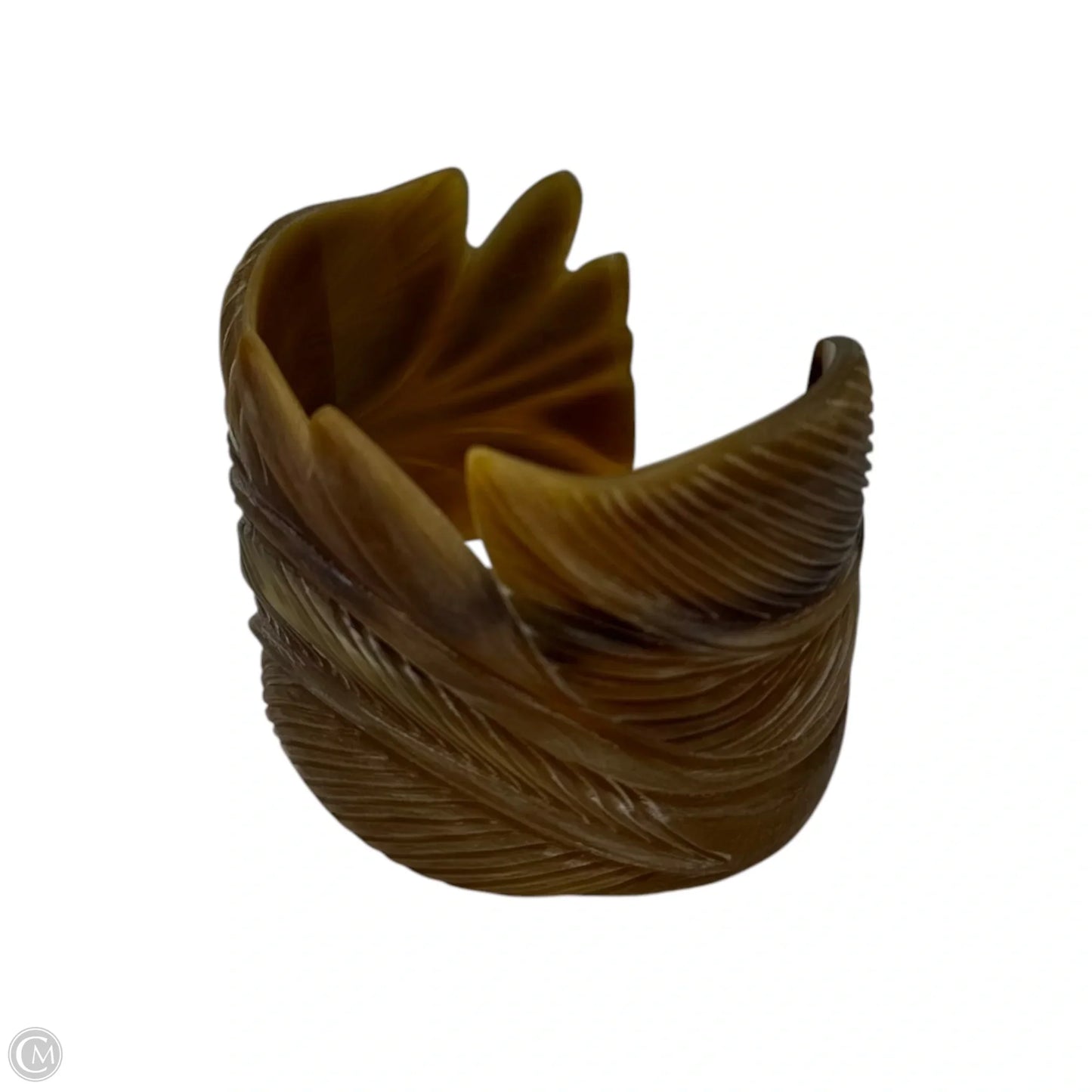 Carved Leaf Cuff Bracelet