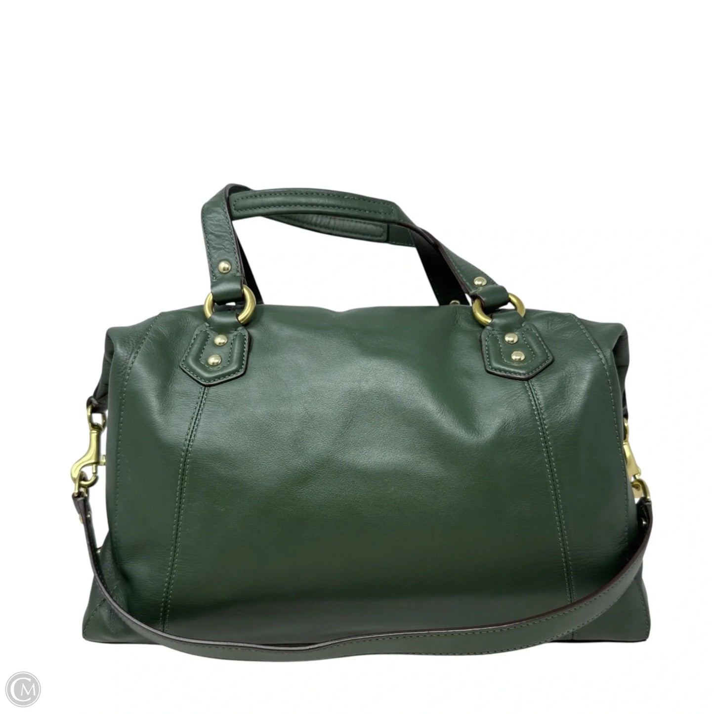 Campbell Leather Satchel Designer By Coach, Size: Large