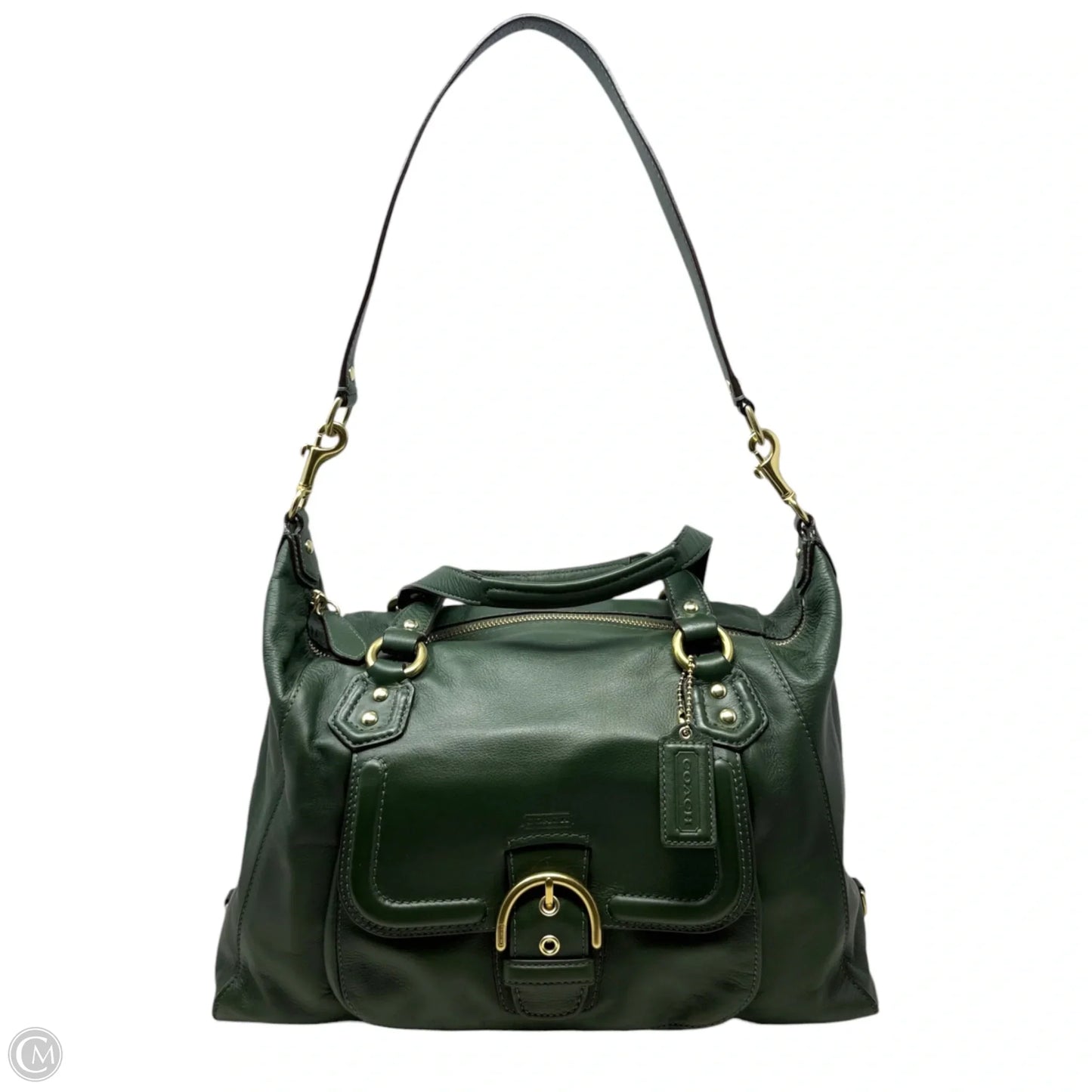 Campbell Leather Satchel Designer By Coach, Size: Large