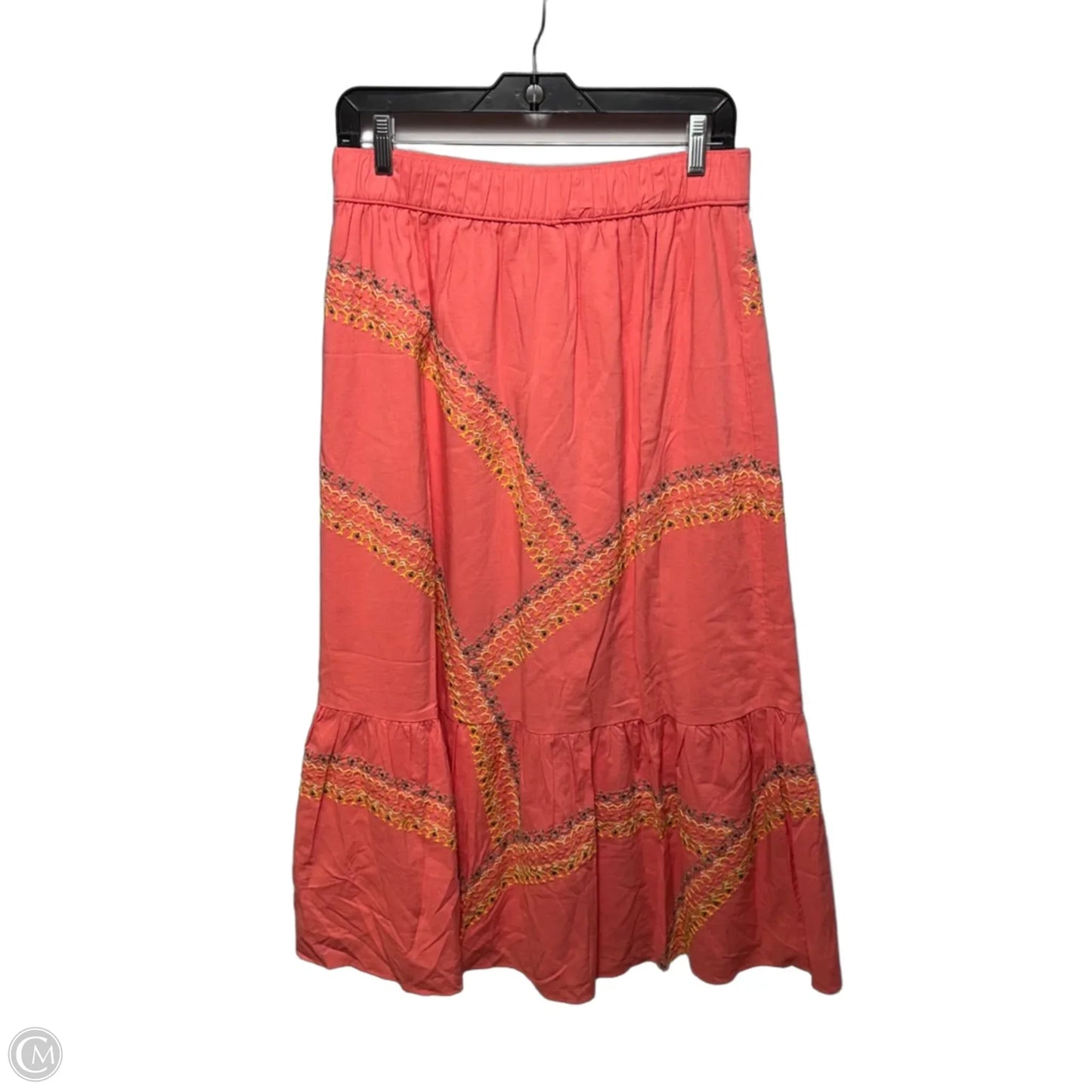 Skirt Midi By Loft In Orange, Size: M