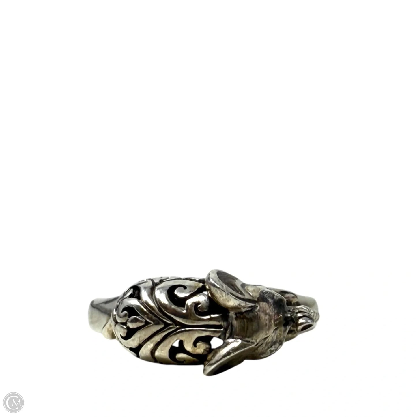 Sterling Silver & Abalone Inlay Elephant Ring By ATI, Size: 8