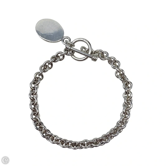 Vintage Mexican Sterling Silver Cable Chain Toggle Clasp Bracelet