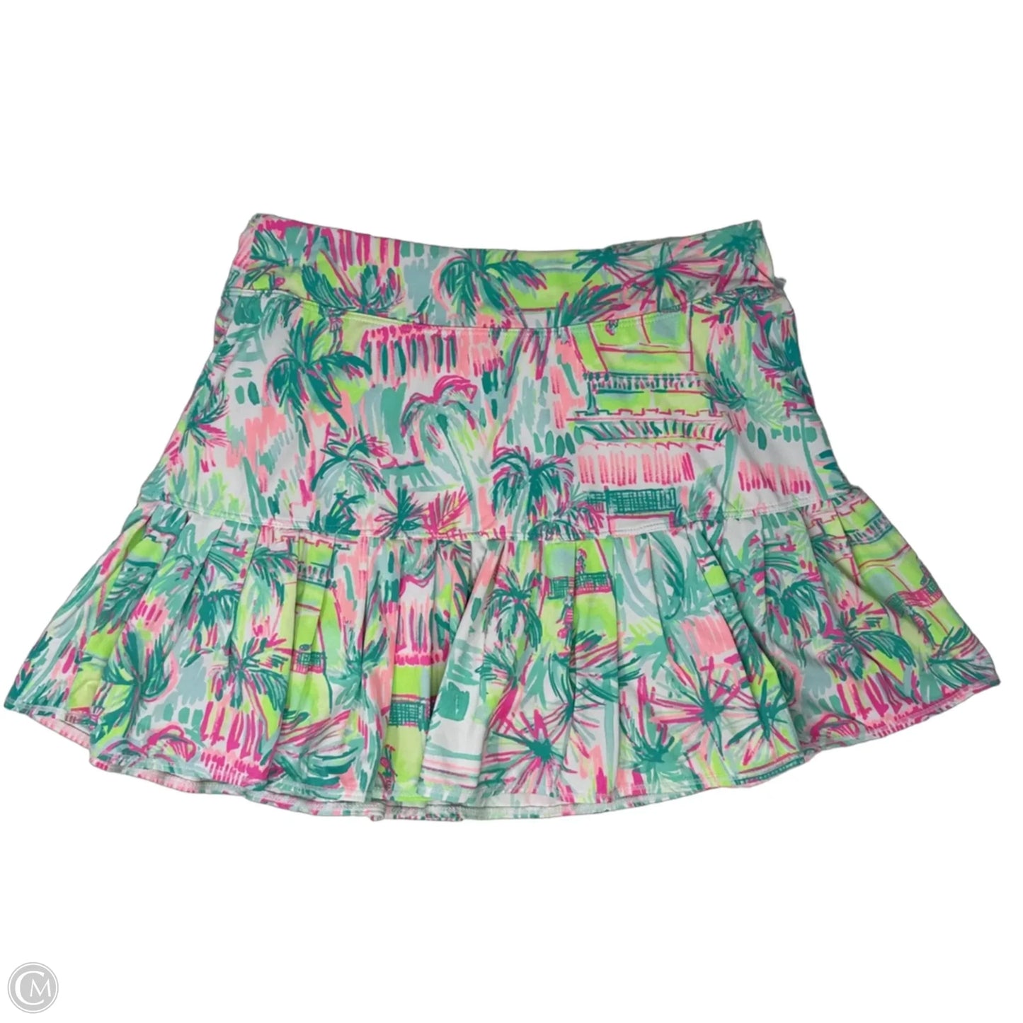 Athletic Skort Designer By Luxletic Lilly Pulitzer In Pink & Yellow, Size: XS