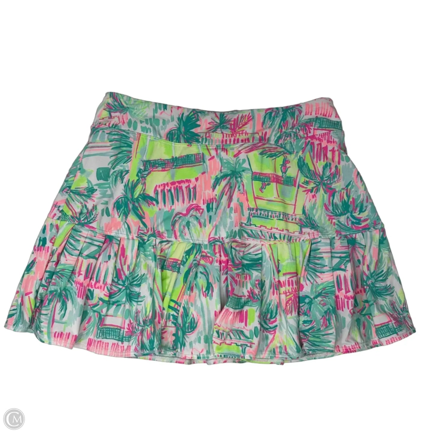 Athletic Skort Designer By Luxletic Lilly Pulitzer In Pink & Yellow, Size: XS