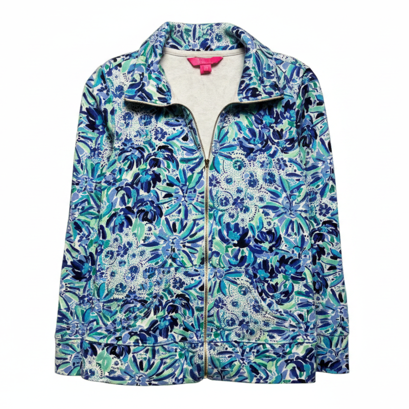 Leona Jacket Designer By Lilly Pulitzer In Blue & Green, Size: XS