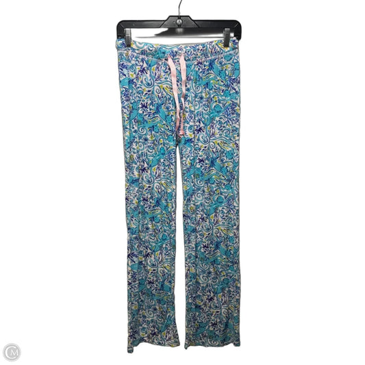 Pajama Pants Designer By Lilly Pulitzer In Blue & White, Size: Xxs