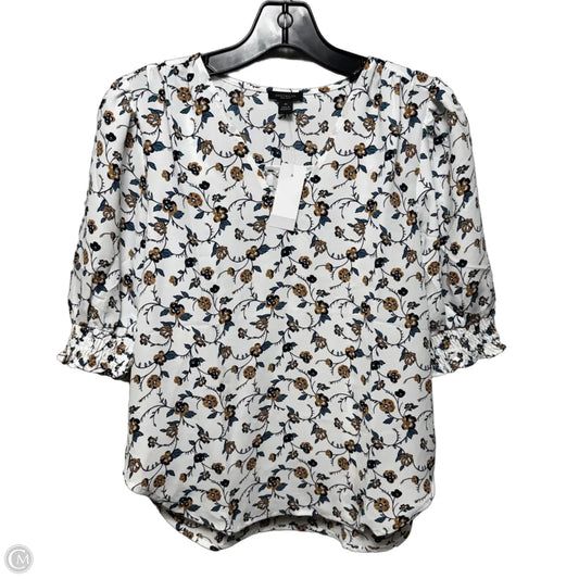 Top Short Sleeve By Loft In Floral Print, Size: Xs