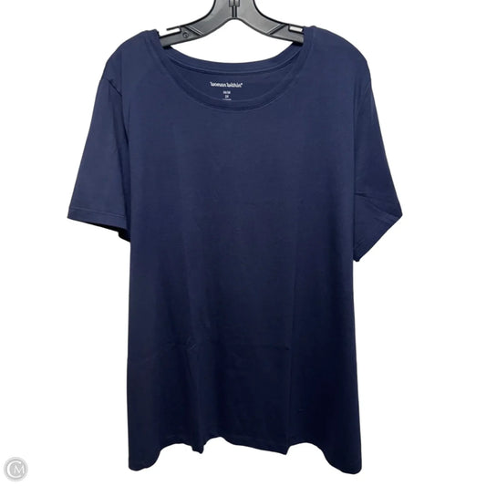 Top Short Sleeve By Woman Within In Blue, Size: 2xp