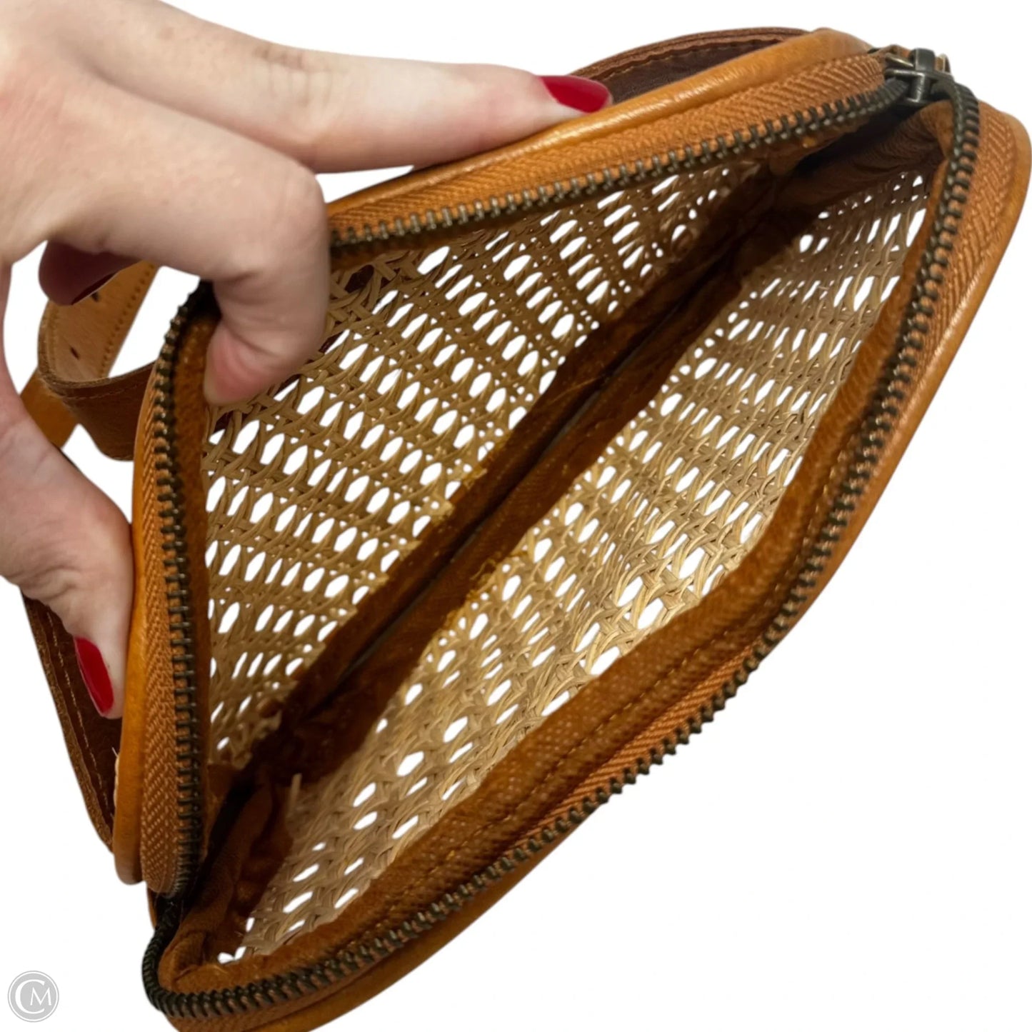 Wicker Sling Bag By Inlakesh, Size: Large