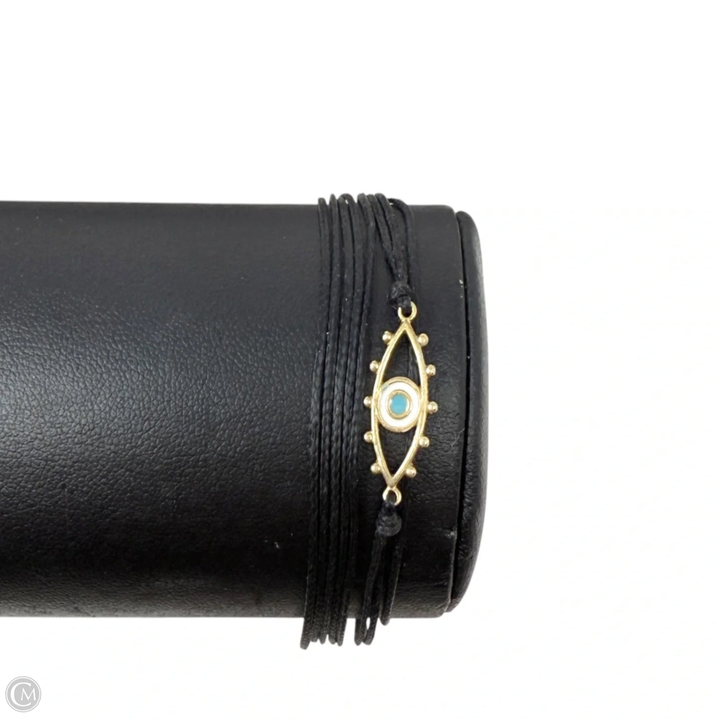 Multistrand Cord Bracelet With Sterling Silver Clasp & Evil Eye Charm