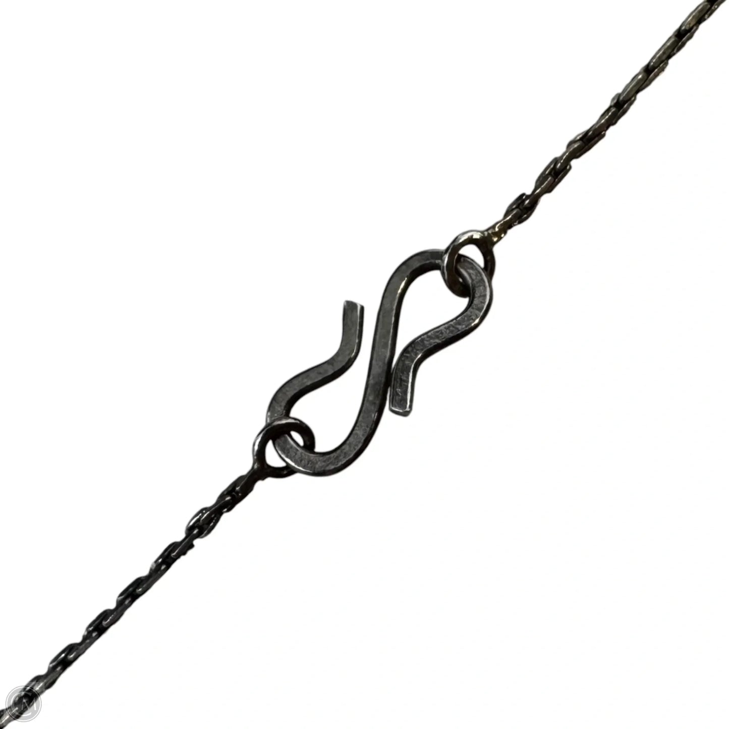 Grey Sterling Set Stone Pendant Necklace