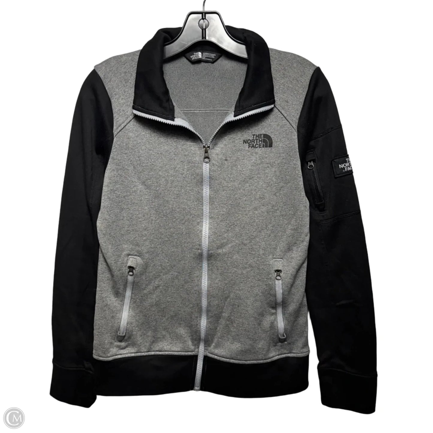 Athletic Jacket By The North Face In Black & Grey, Size: S