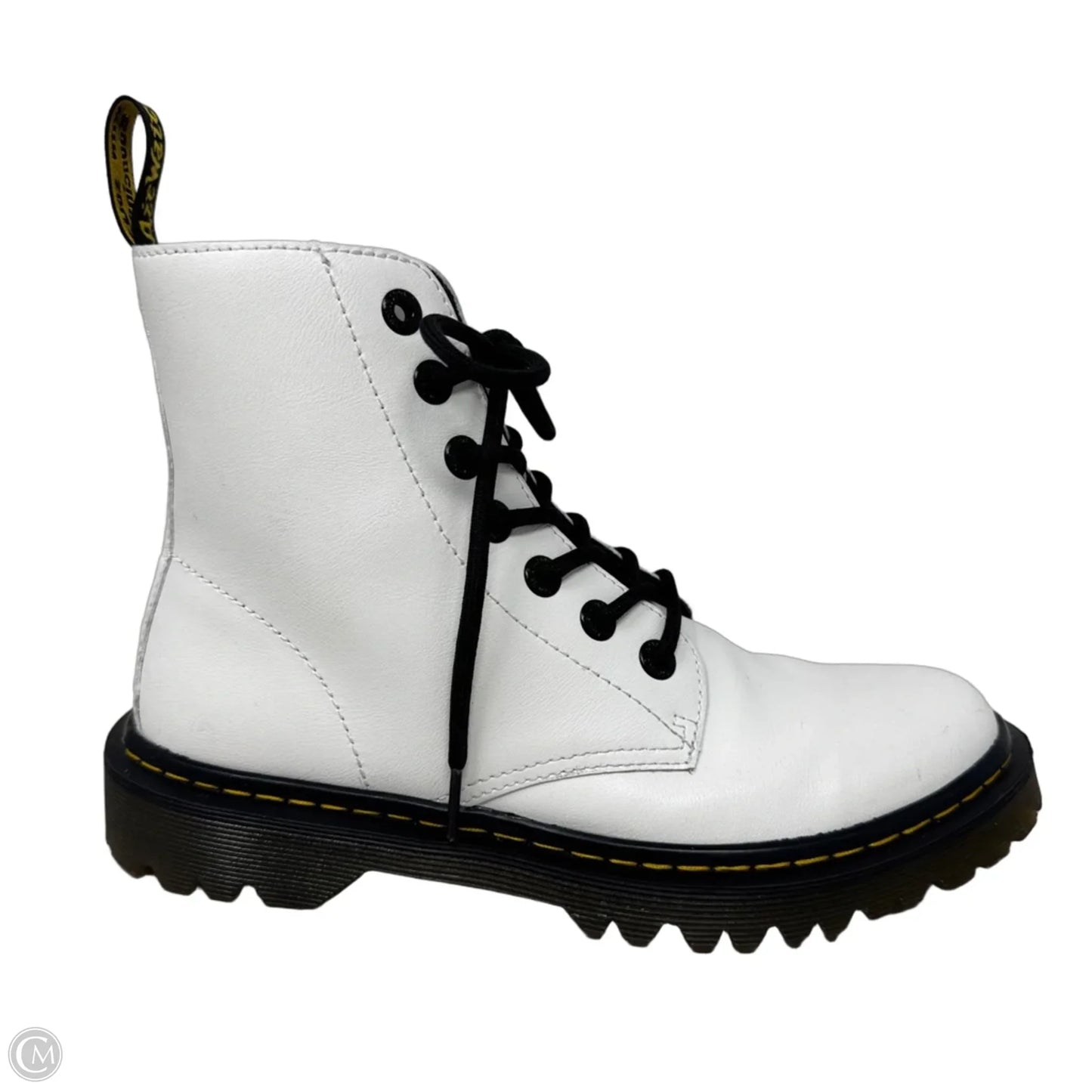 Luana Boots Combat By Dr Martens In White, Size: 8