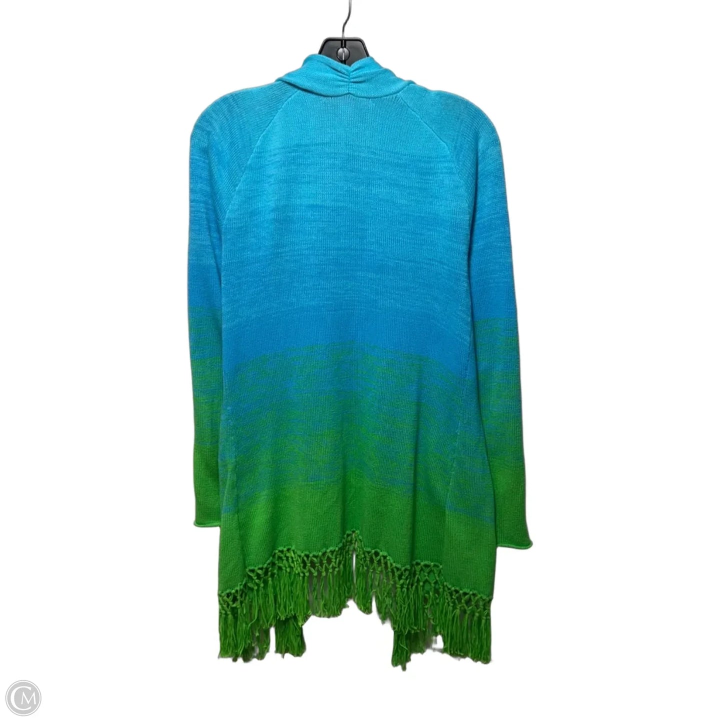 Sweater Cardigan Designer By Lilly Pulitzer In Blue & Green, Size: M