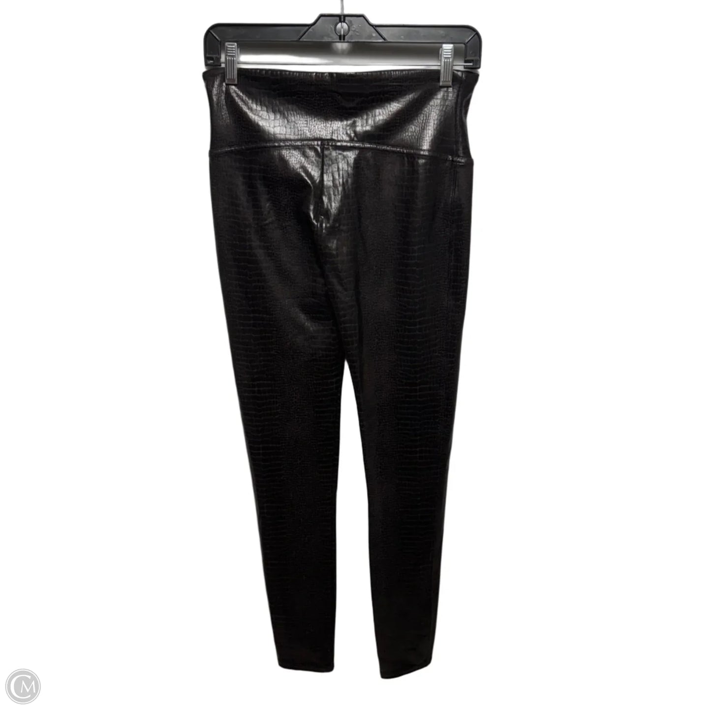 Faux Leather Croc Shine Leggings By Spanx In Brown, Size: L