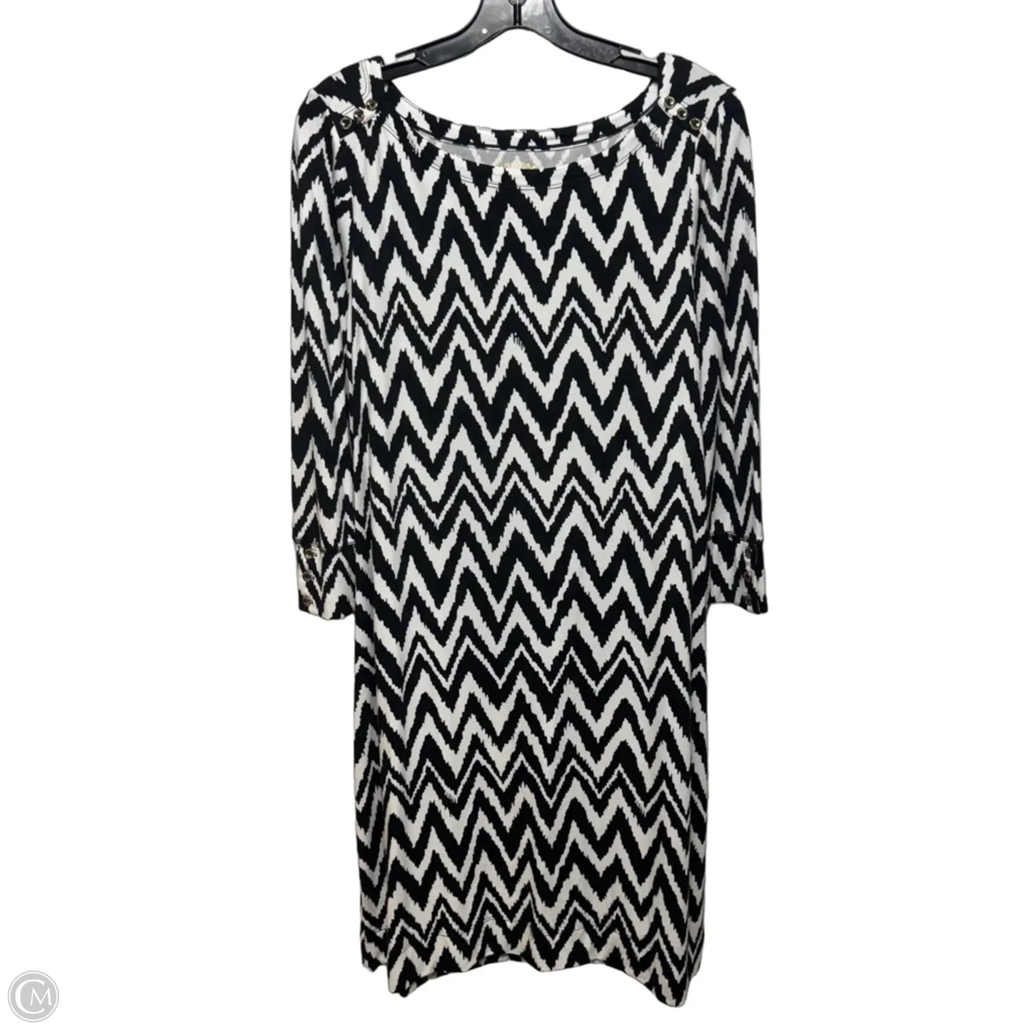 Dress Designer By Lilly Pulitzer In Black & White, Size: L