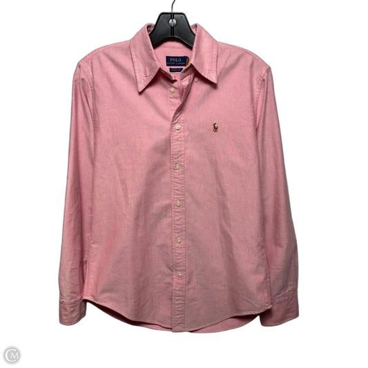 Classic Fit Oxford Shirt By Polo Ralph Lauren In Pink, Size: Xs
