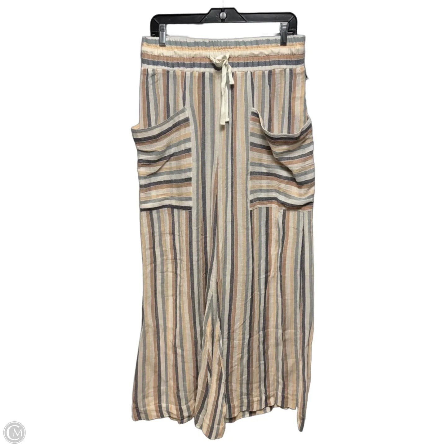 Pants Wide Leg By Free People In Striped Pattern, Size: L