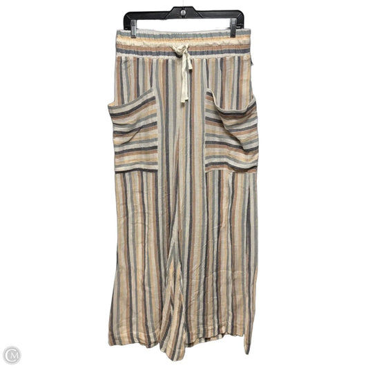 Pants Wide Leg By Free People In Striped Pattern, Size: L
