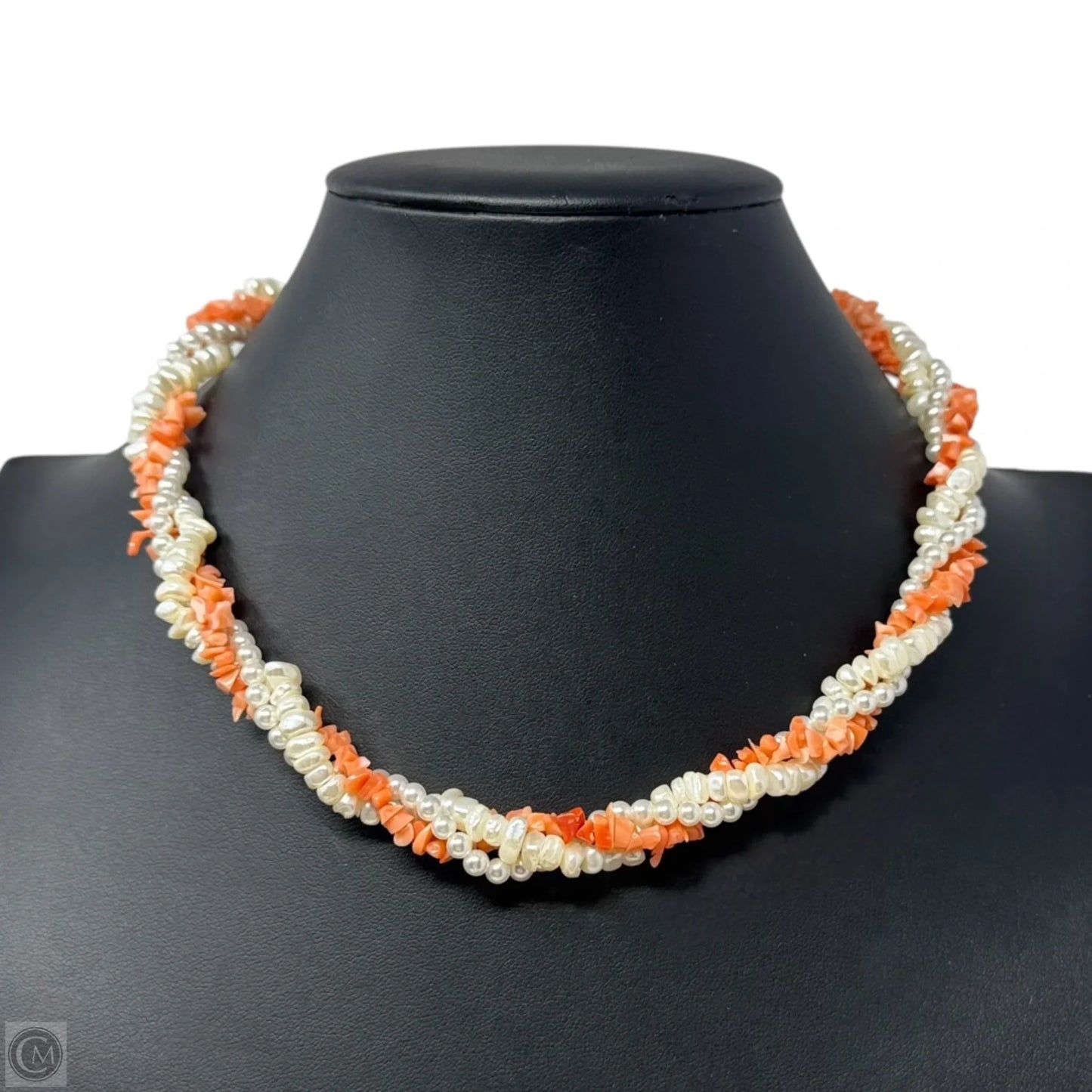 Faux Pearl Twist Collar Necklace