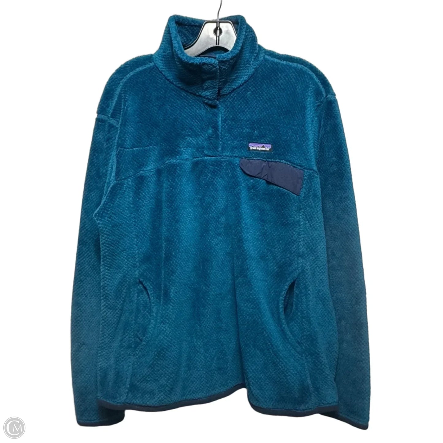 Jacket Fleece By Patagonia In Blue, Size: Xl