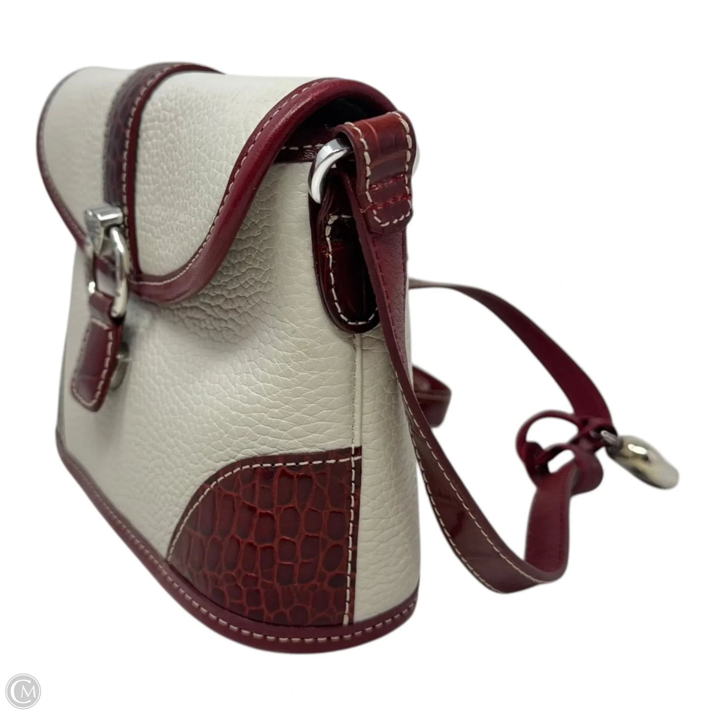 Vintage Croc Trim Crossbody Leather By Brighton, Size: Small