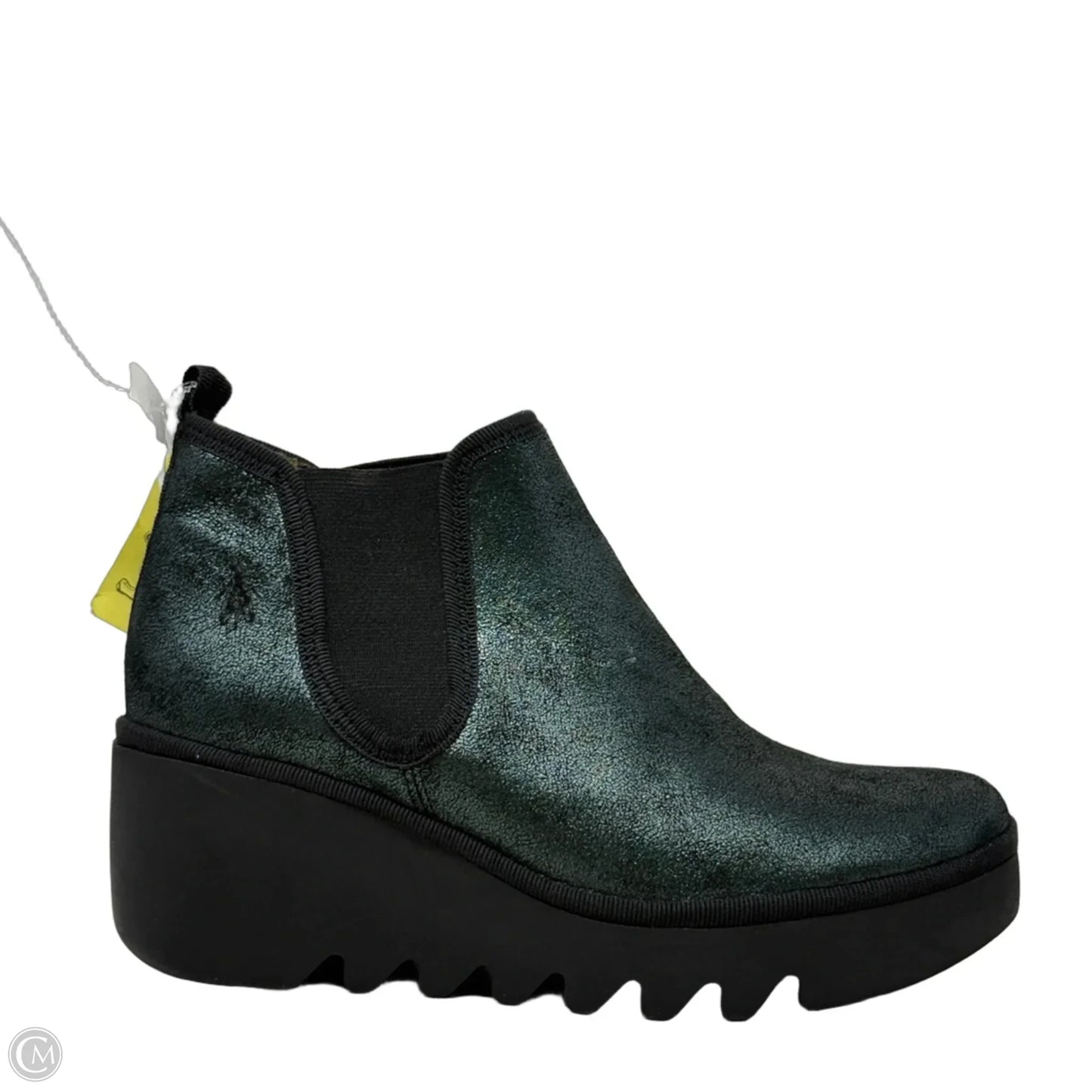 Byne Wedge Chelsea Boots By Fly London In Green, Size: 7.5