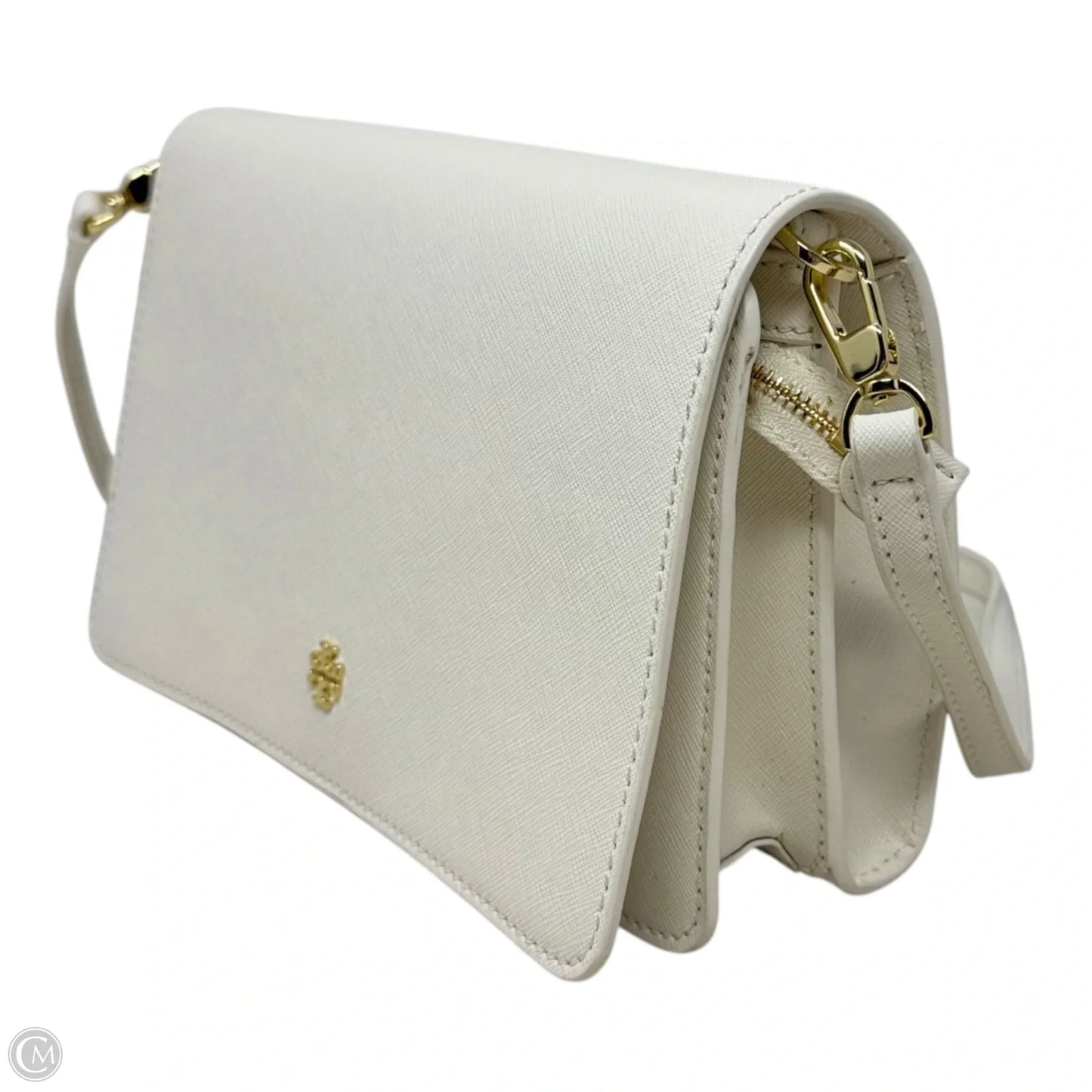 Emerson Saffiano Crossbody Designer By Tory Burch, Size: Small