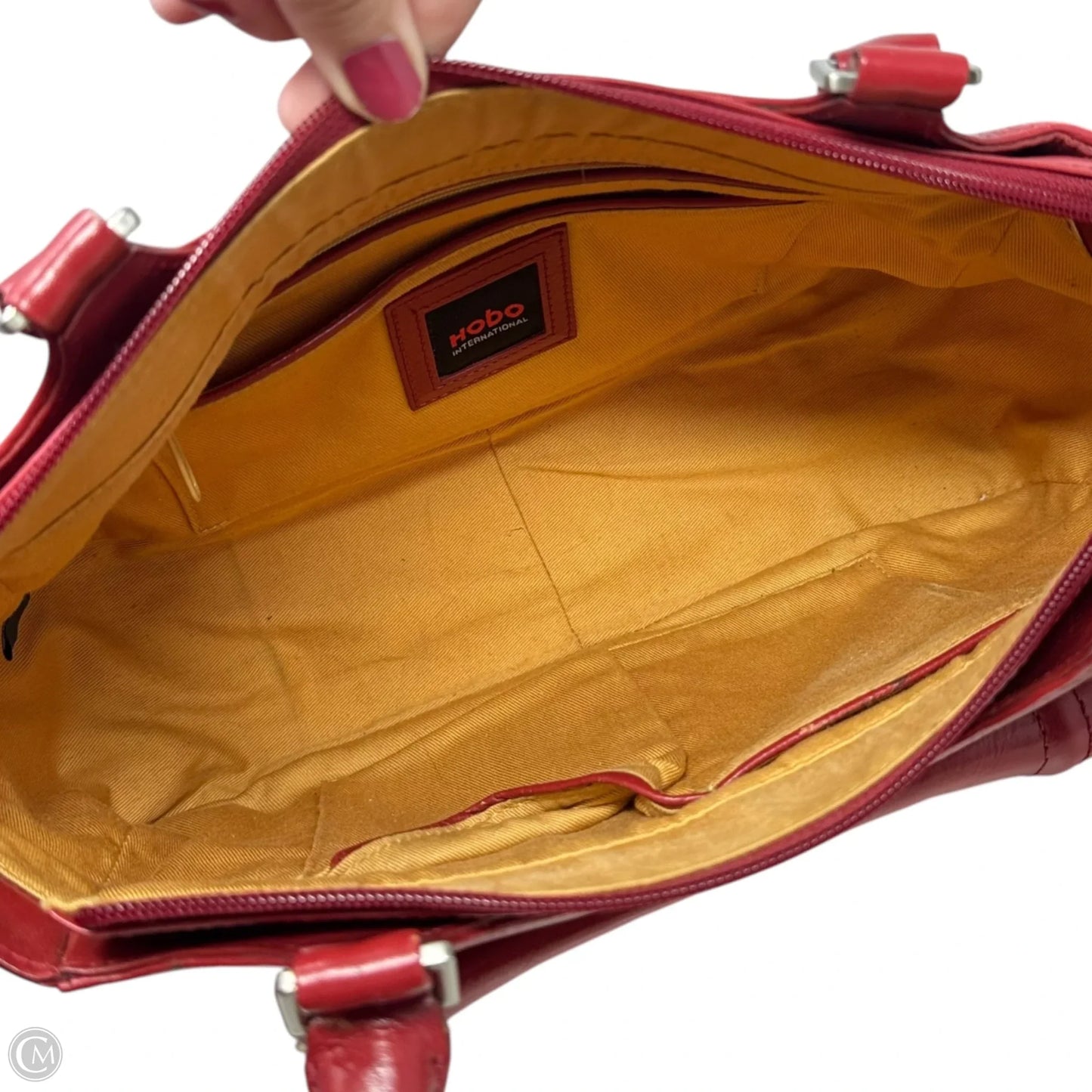 Shoulder Handbag Leather By Hobo Intl, Size: Medium