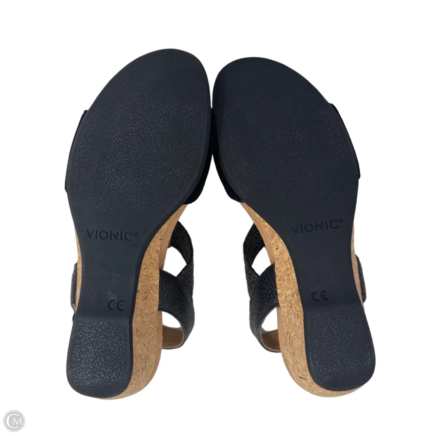 Kaytie Sandals Heels Wedge By Vionic In Black & Brown, Size: 8.5