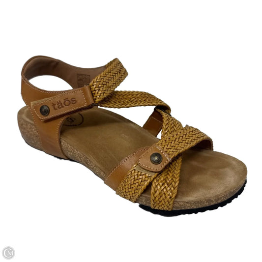 Trulie Wedge Sandals By Taos In Tan, Size: 8.5