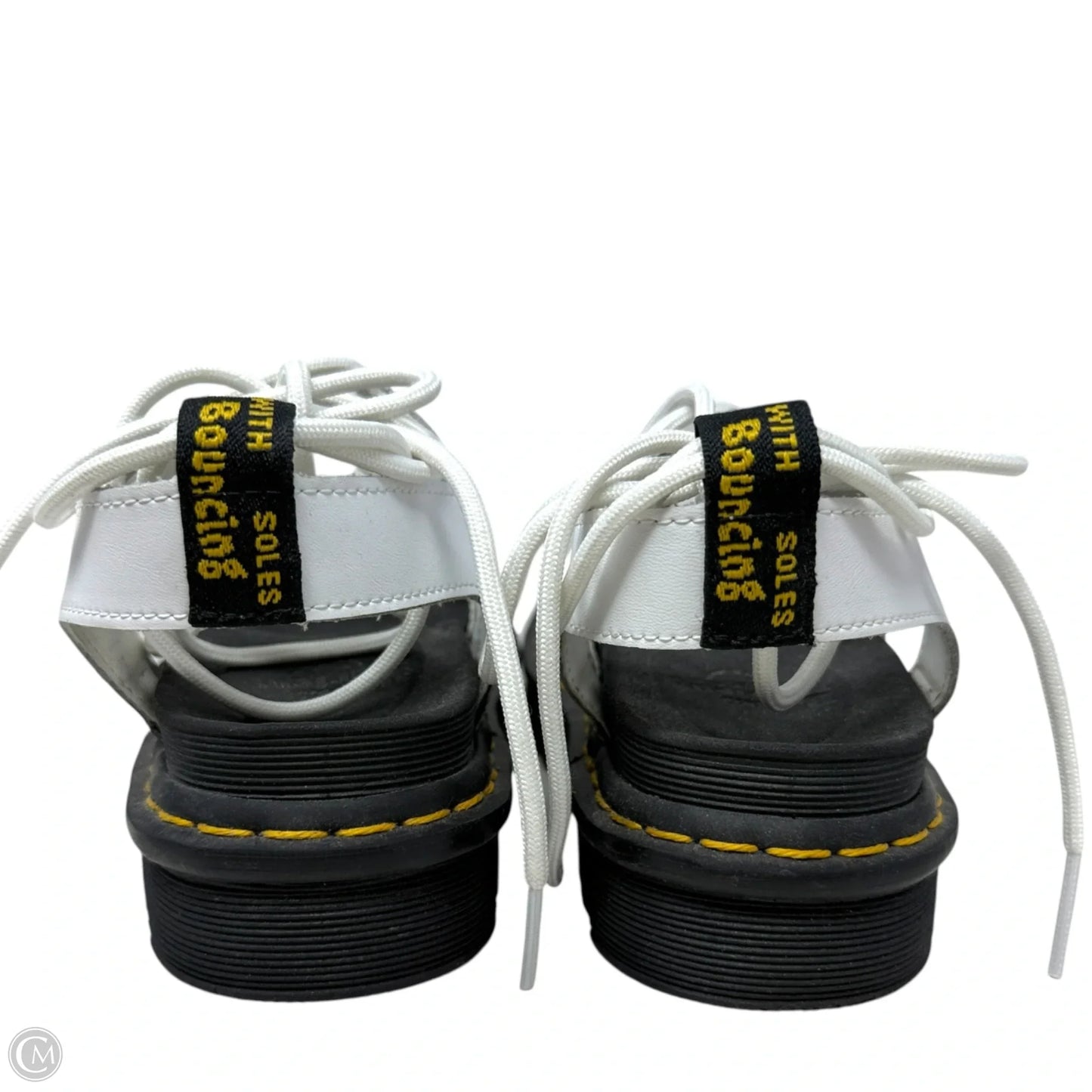 Nartilla Leather Gladiator Platform Sandals Designer By Dr Martens In White, Size: 7