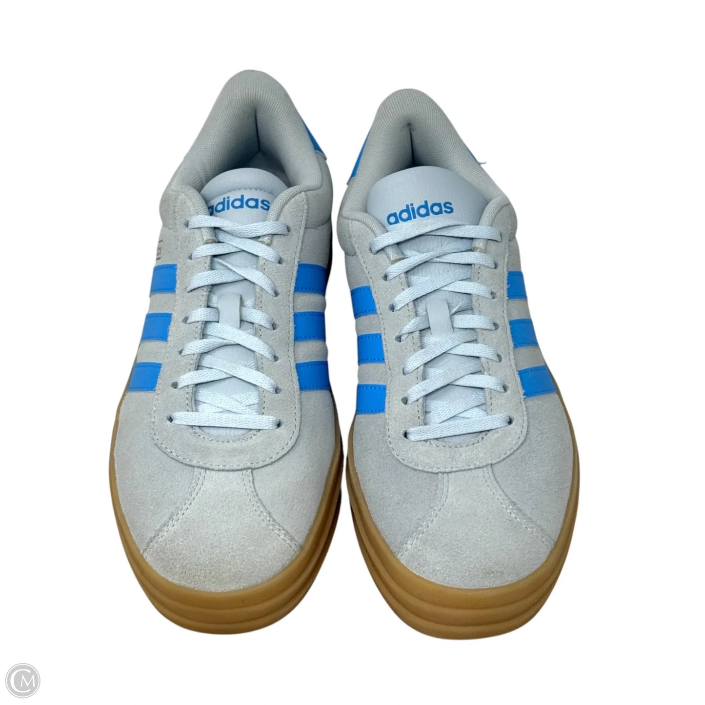 VL Court Bold Sneakers By Adidas In Blue & Grey, Size: 8