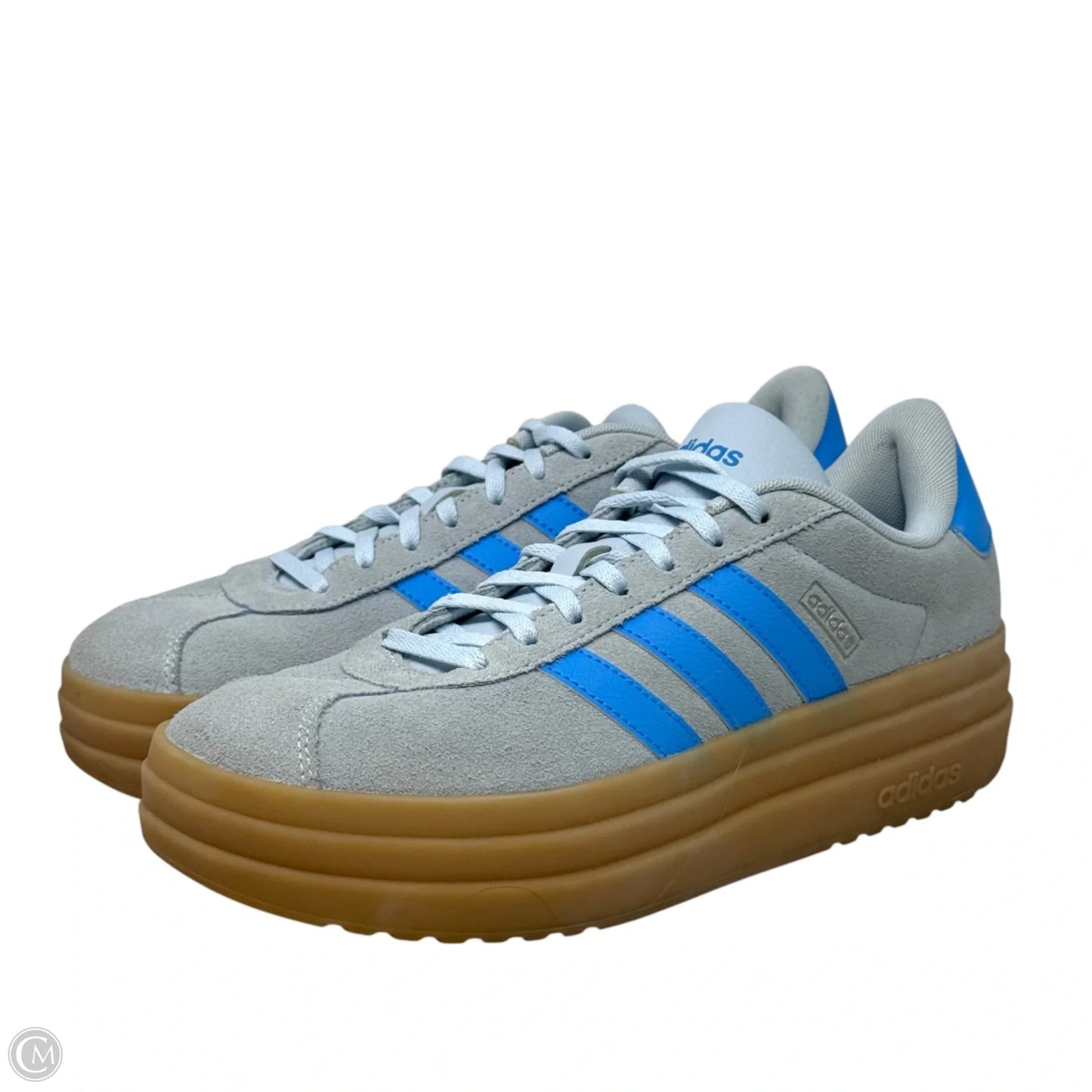 VL Court Bold Sneakers By Adidas In Blue & Grey, Size: 8