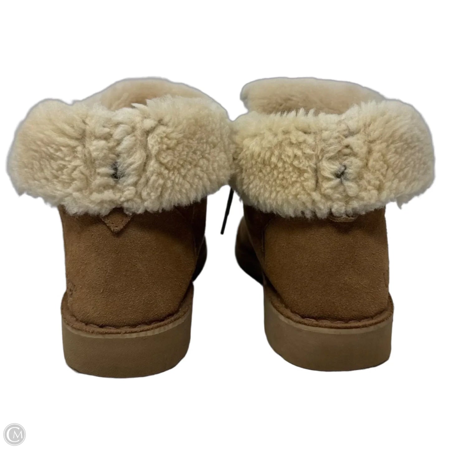 Quincy Lace Up Boots Designer By Ugg In Tan, Size: 8