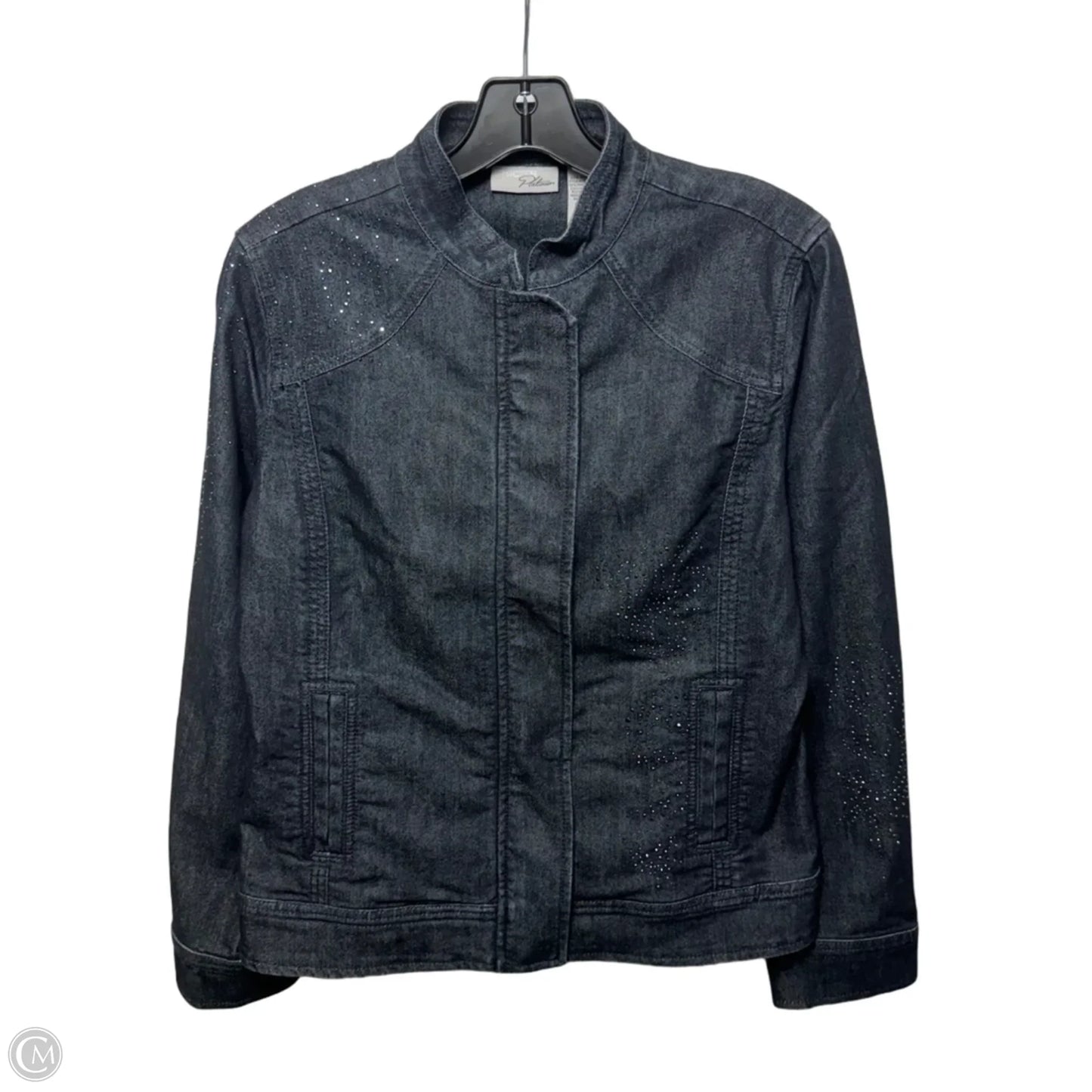 Jacket Denim By Chicos In Blue Denim, Size: 8