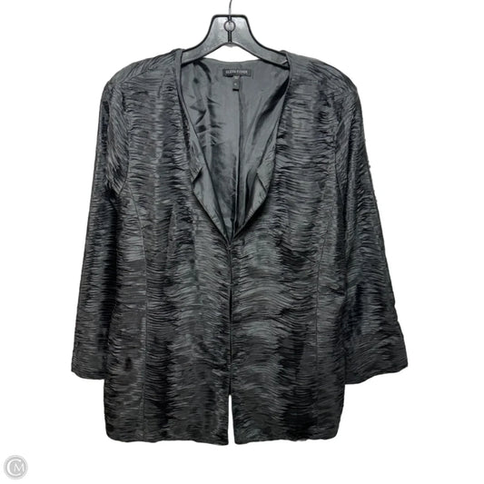 Blazer Silk By Eileen Fisher In Grey, Size: Xl