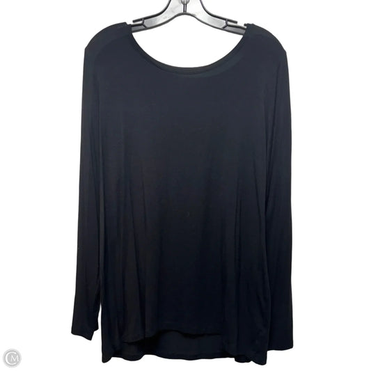 Top Long Sleeve By Talbots In Black, Size: 1x