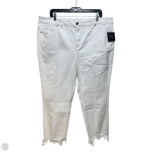 Jeans Wide Leg By John Mark In White, Size: 18