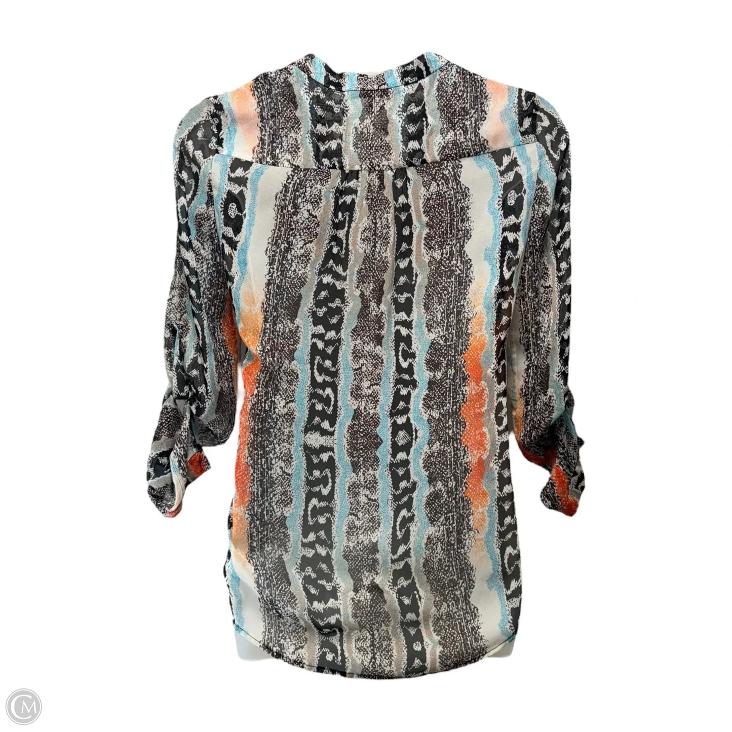 Gilmore Snake Printed Silk Chiffon Blouse Designer By Diane Von Furstenberg In Multi-colored, Size: 8