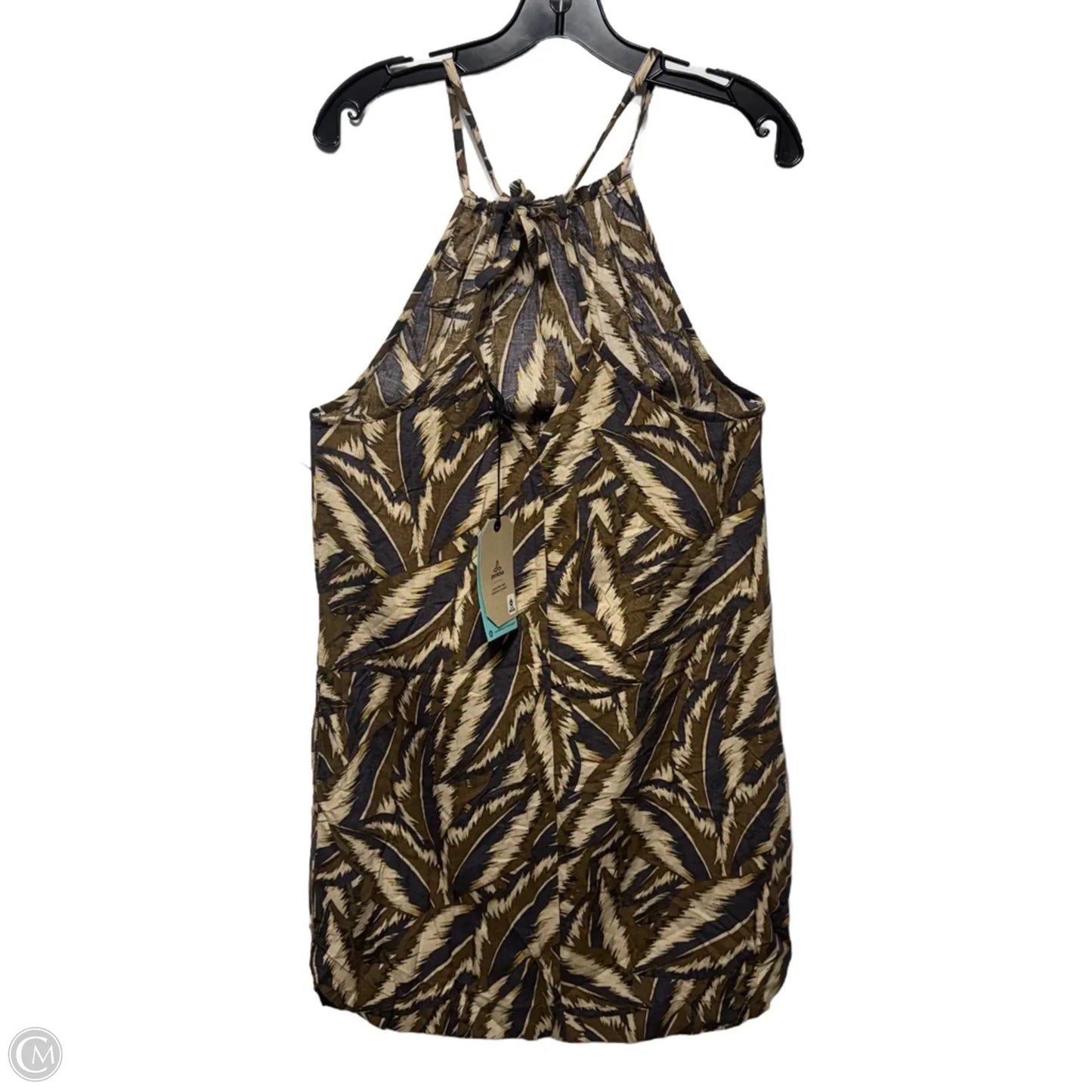 Epicanopy Halter Dress Casual Short By Prana In Cafe Panama Print, Size: S