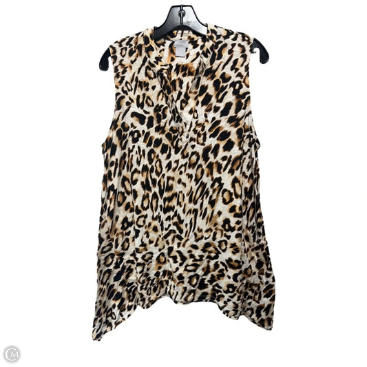 Top Sleeveless By Chicos In Animal Print, Size: 12 (Chico’s 2)