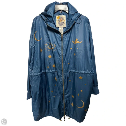 Jacket Windbreaker By Disney Store In Blue & Gold, Size: 1x