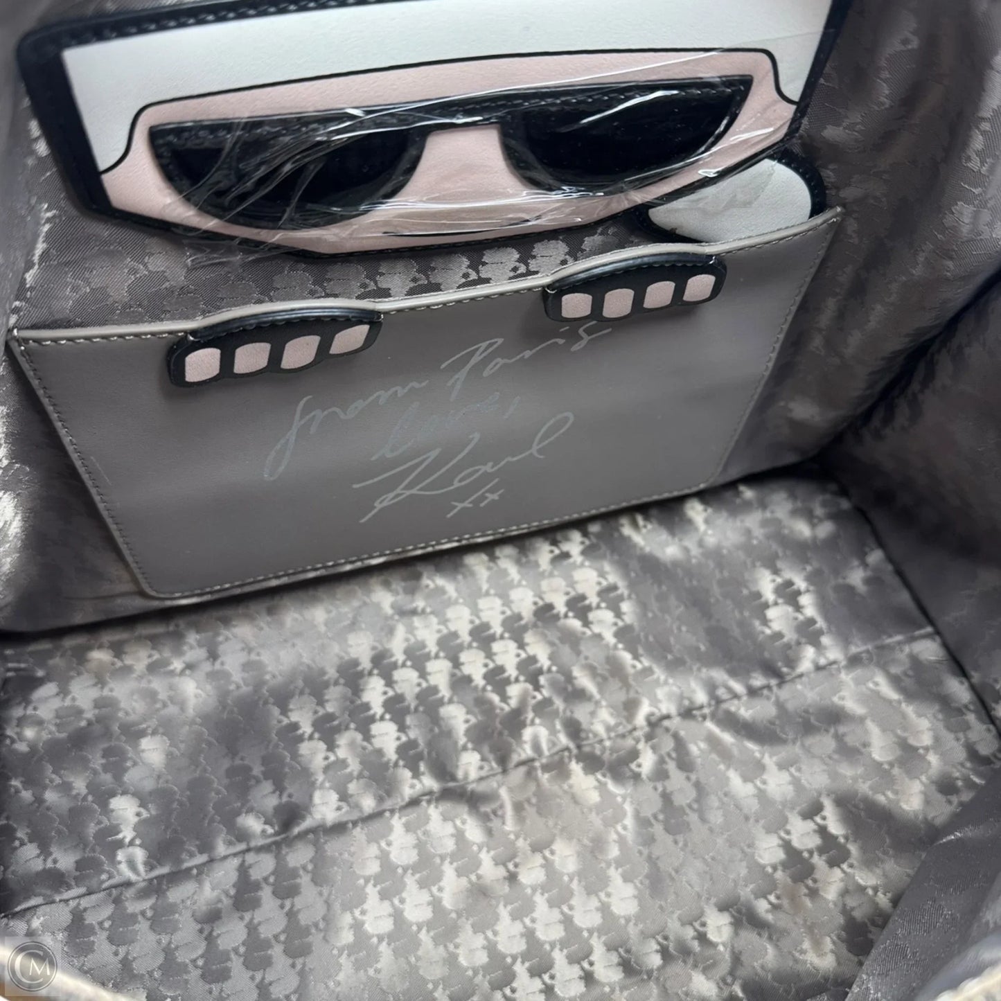 Alexi Chunky Chain Strap Handbag Designer By Karl Lagerfeld, Size: Large