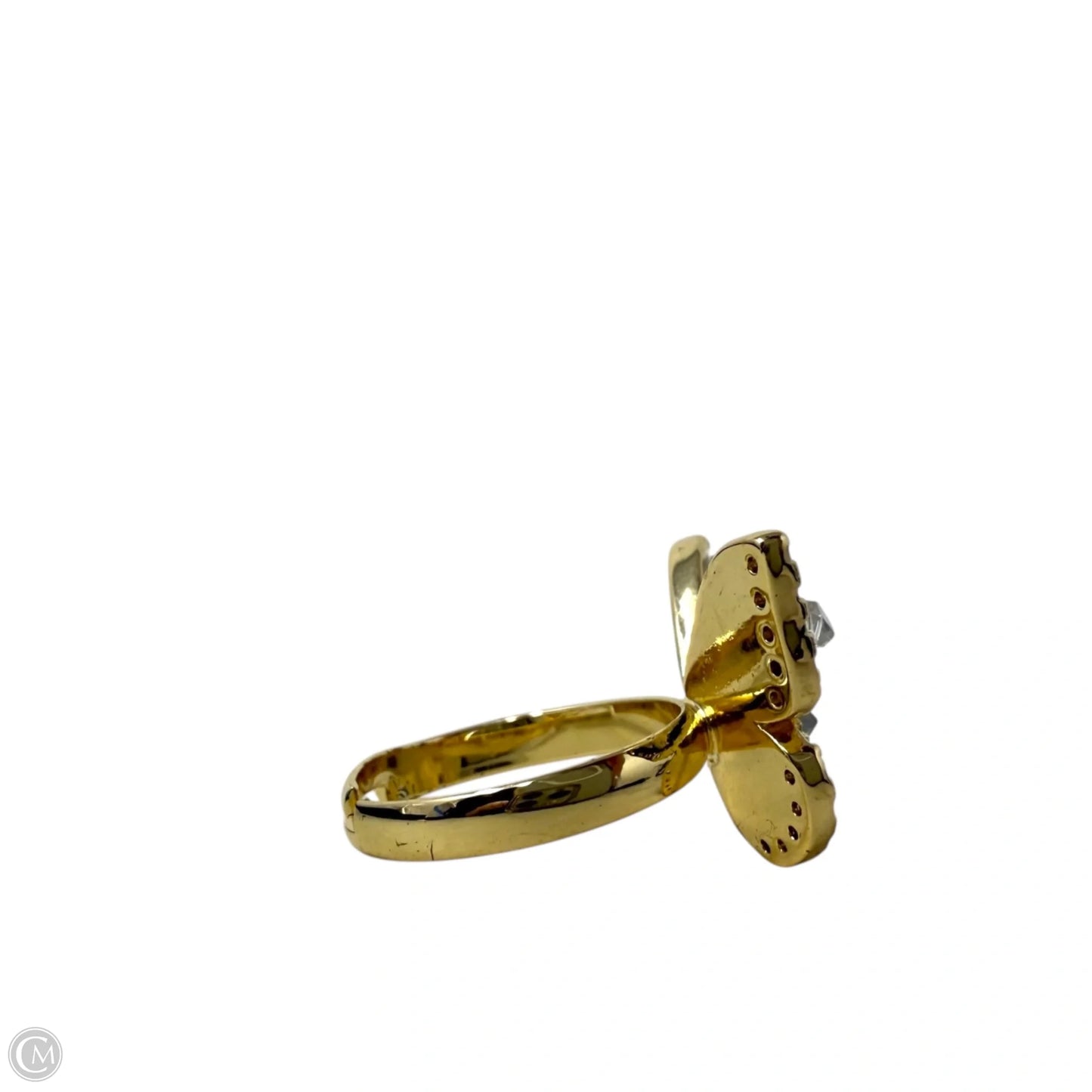 Adjustable Druzy Butterfly Ring