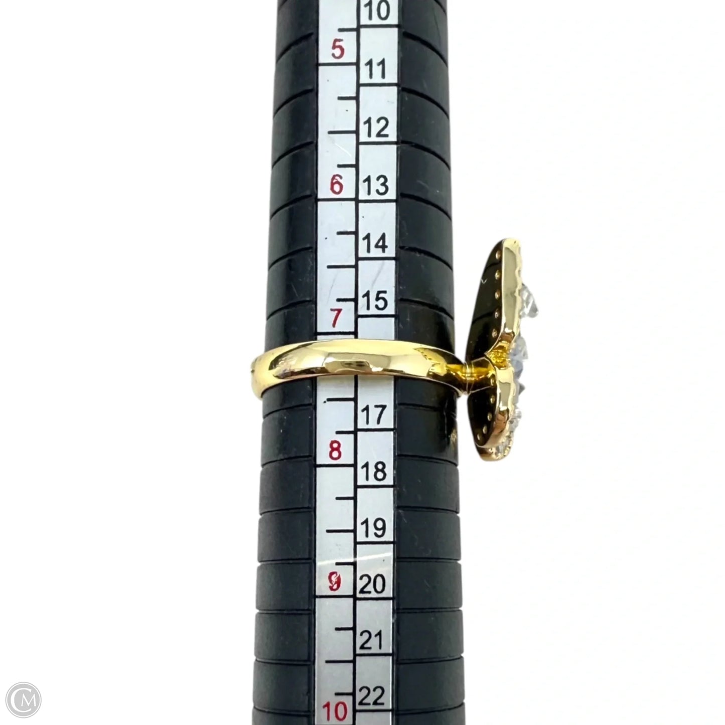 Adjustable Druzy Butterfly Ring