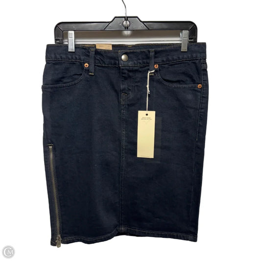 Zippit Skirt Midi By Levis In Blue Denim, Size: 28