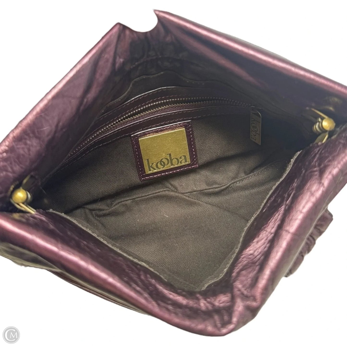 Andie Metallic Leather Clutch By Kooba, Size: Small