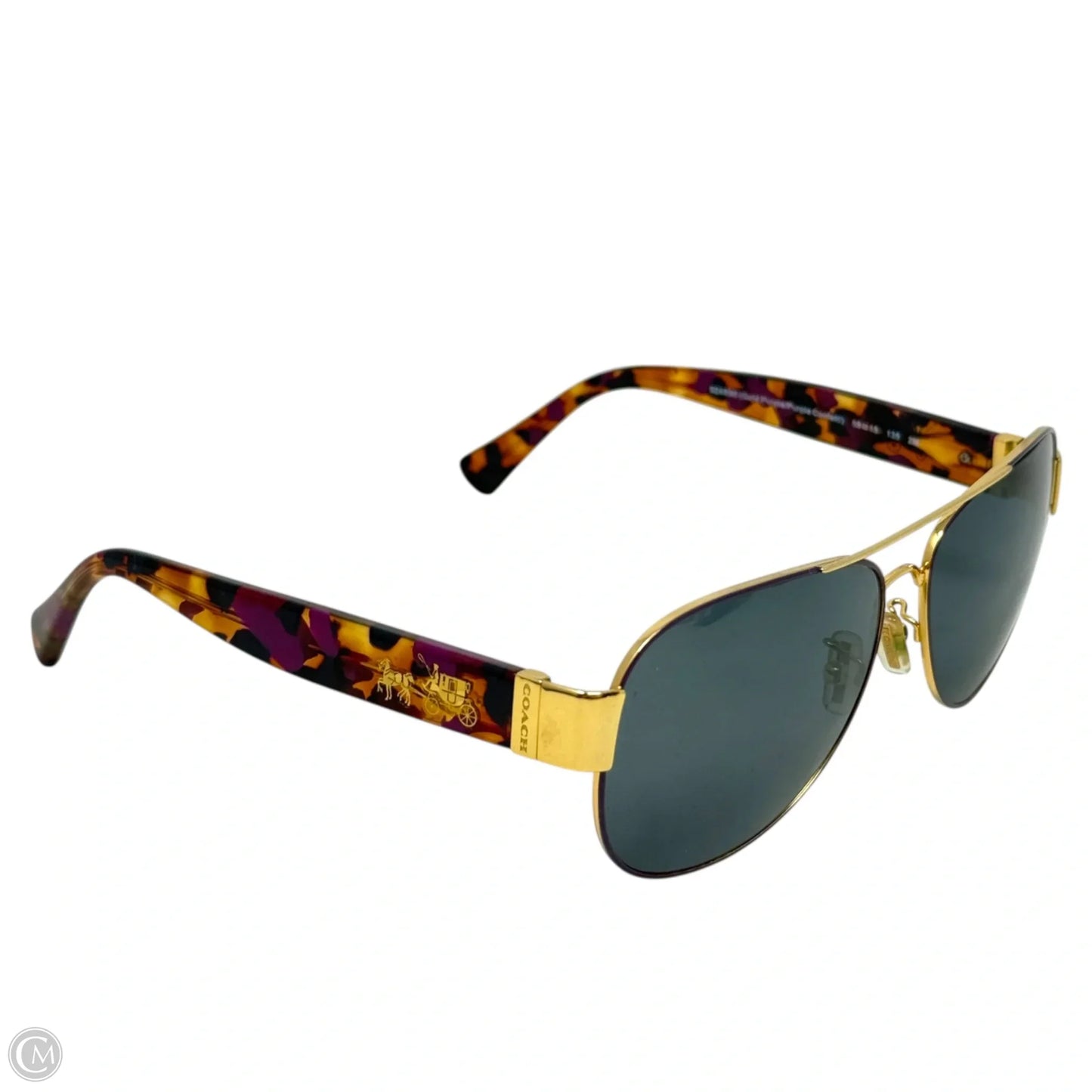 HC7059 L138 Pilot Sunglasses Designer By Coach, Size: Small