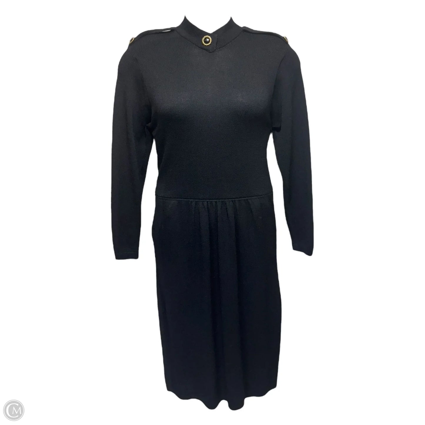 Vintage Knit Dress Luxury Designer By St John Collection In Black, Size: 8